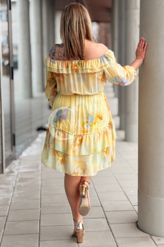 ELISABETH Kleid in Gelb – Große Größen | Cavaricci.de