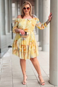 ELISABETH Kleid in Gelb – Große Größen | Cavaricci.de