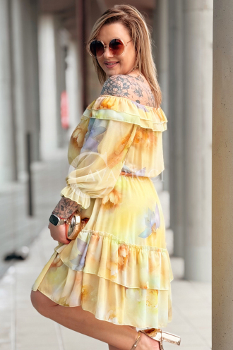 ELISABETH Kleid in Gelb – Große Größen | Cavaricci.de