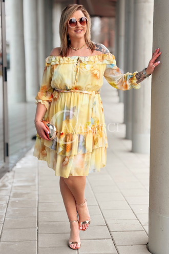 ELISABETH Kleid in Gelb – Große Größen | Cavaricci.de
