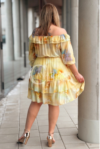 ELISABETH Kleid in Gelb – Große Größen | Cavaricci.de