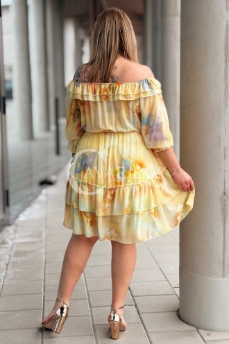ELISABETH Kleid in Gelb – Große Größen | Cavaricci.de