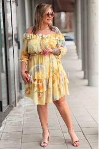 ELISABETH Kleid in Gelb – Große Größen | Cavaricci.de
