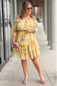 ELISABETH Kleid in Gelb – Große Größen | Cavaricci.de
