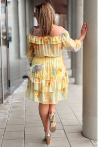 ELISABETH Kleid in Gelb – Große Größen | Cavaricci.de