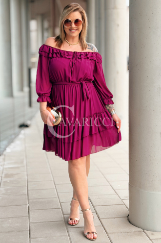 ELISABETH Kleid in Purpur – Große Größen | Cavaricci.de