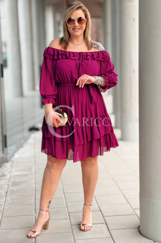 ELISABETH Kleid in Purpur – Große Größen | Cavaricci.de