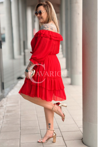 ELISABETH Kleid in Rot – Große Größen | Cavaricci.de