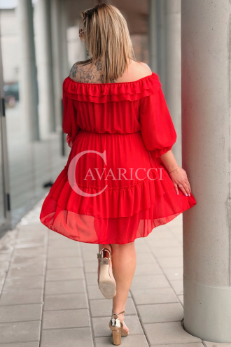 ELISABETH Kleid in Rot – Große Größen | Cavaricci.de