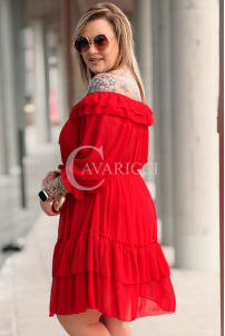ELISABETH Kleid in Rot – Große Größen | Cavaricci.de