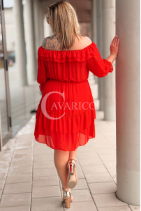ELISABETH Kleid in Rot – Große Größen | Cavaricci.de