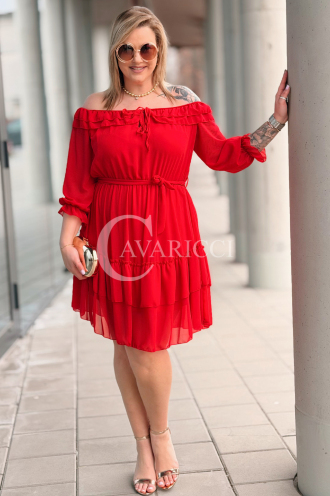 ELISABETH Kleid in Rot – Große Größen | Cavaricci.de