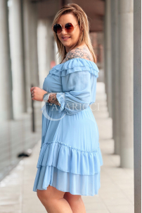 ELISABETH Kleid in Hellblau – Große Größen | Cavaricci.de