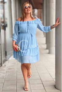 ELISABETH Kleid in Hellblau – Große Größen | Cavaricci.de