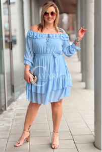 ELISABETH Kleid in Hellblau – Große Größen | Cavaricci.de