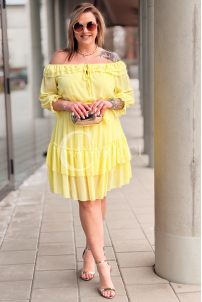 ELISABETH Kleid in Gelb – Große Größen | Cavaricci.de