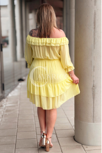 ELISABETH Kleid in Gelb – Große Größen | Cavaricci.de