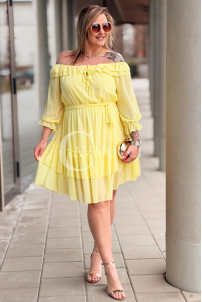 ELISABETH Kleid in Gelb – Große Größen | Cavaricci.de