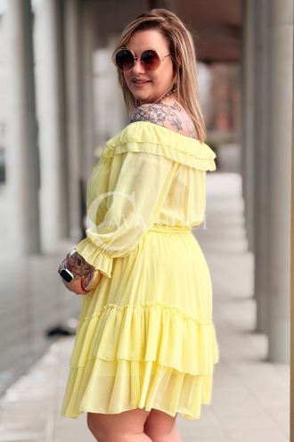 ELISABETH Kleid in Gelb – Große Größen | Cavaricci.de