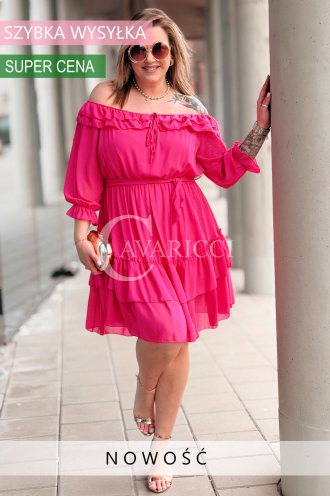 ELISABETH Kleid in Fuchsia – Große Größen | Cavaricci.de