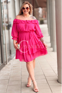 ELISABETH Kleid in Fuchsia – Große Größen | Cavaricci.de