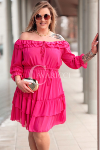 ELISABETH Kleid in Fuchsia – Große Größen | Cavaricci.de