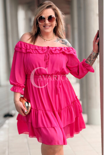 ELISABETH Kleid in Fuchsia – Große Größen | Cavaricci.de