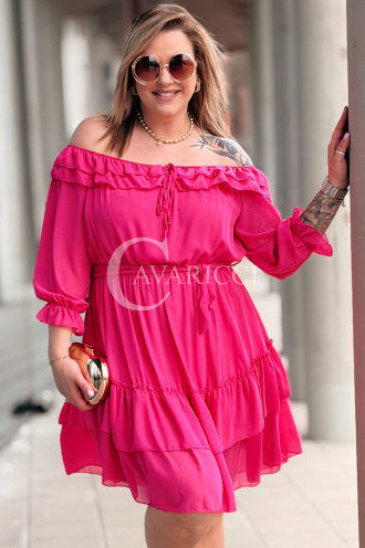 ELISABETH Kleid in Fuchsia – Große Größen | Cavaricci.de