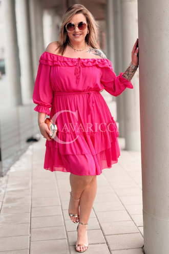 ELISABETH Kleid in Fuchsia – Große Größen | Cavaricci.de