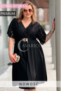 CLARISSA Kleid in Schwarz – Große Größen | Cavaricci.de