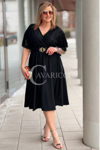 CLARISSA Kleid in Schwarz – Große Größen | Cavaricci.de