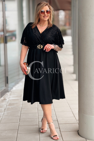 CLARISSA Kleid in Schwarz – Große Größen | Cavaricci.de