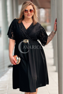 CLARISSA Kleid in Schwarz – Große Größen | Cavaricci.de
