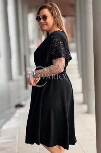 CLARISSA Kleid in Schwarz – Große Größen | Cavaricci.de