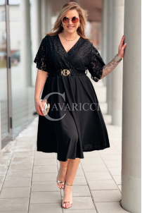 CLARISSA Kleid in Schwarz – Große Größen | Cavaricci.de
