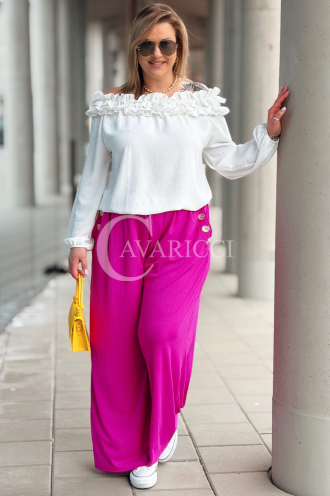 ZINERVA Hose in Fuchsia – Große Größen | Cavaricci.de