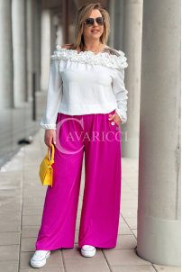 ZINERVA Hose in Fuchsia – Große Größen | Cavaricci.de