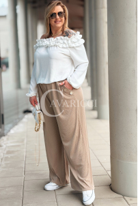 ZINERVA Hose in Beige – Große Größen | Cavaricci.de