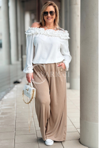 ZINERVA Hose in Beige – Große Größen | Cavaricci.de