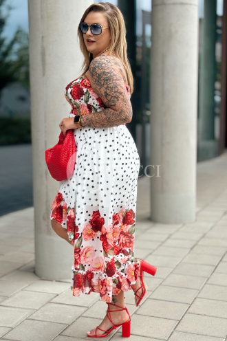 VALENTINA Kleid in Rot – Große Größen | Cavaricci.de