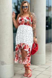 VALENTINA Kleid in Rot – Große Größen | Cavaricci.de