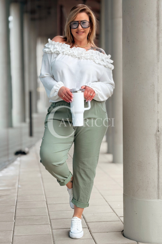 Hose in Khaki – Große Größen | Cavaricci.de