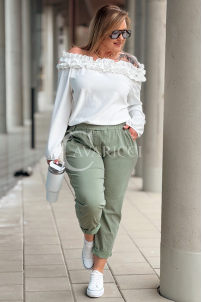 Hose in Khaki – Große Größen | Cavaricci.de
