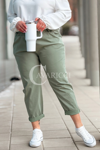 Hose in Khaki – Große Größen | Cavaricci.de