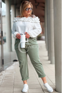 Hose in Khaki – Große Größen | Cavaricci.de