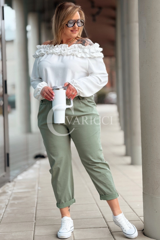 Hose in Khaki – Große Größen | Cavaricci.de