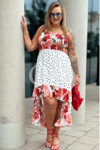 VALENTINA Kleid in Rot – Große Größen | Cavaricci.de