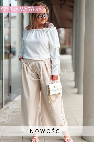 Hose in Beige – Große Größen | Cavaricci.de