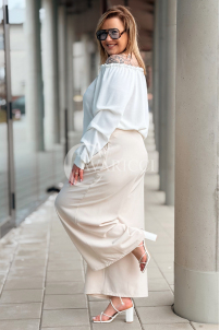Hose in Beige – Große Größen | Cavaricci.de