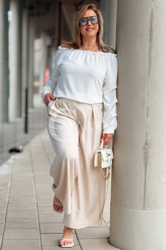 Hose in Beige – Große Größen | Cavaricci.de